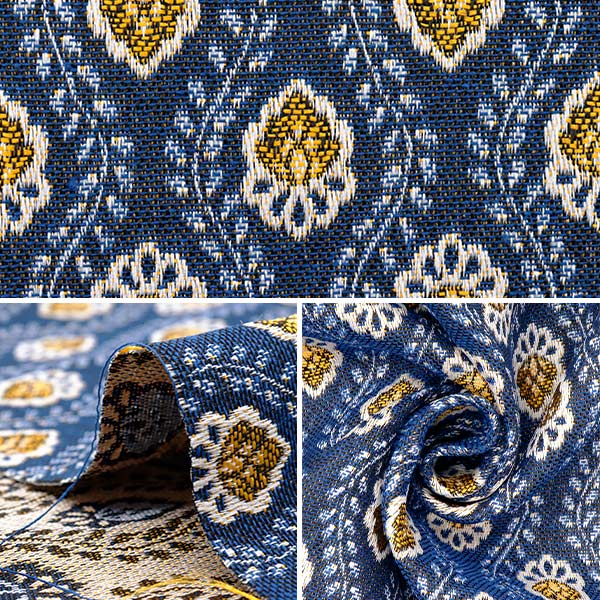 Fabric "SAFECO Jacquard Cut Cloth Tarascon Blue Approx. 70cm x 50cm C-TARASCON BL"
