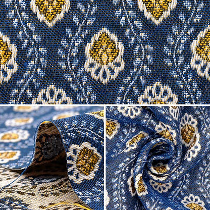 Fabric "SAFECO Jacquard Cut Cloth Tarascon Blue Approx. 70cm x 50cm C-TARASCON BL"