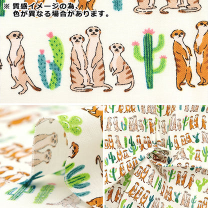 الأقمشة 『طبعة التخويف قماش مقطوع ميركات تقريبا. 110 سم × 50 سم جرين C-5050-5DGR