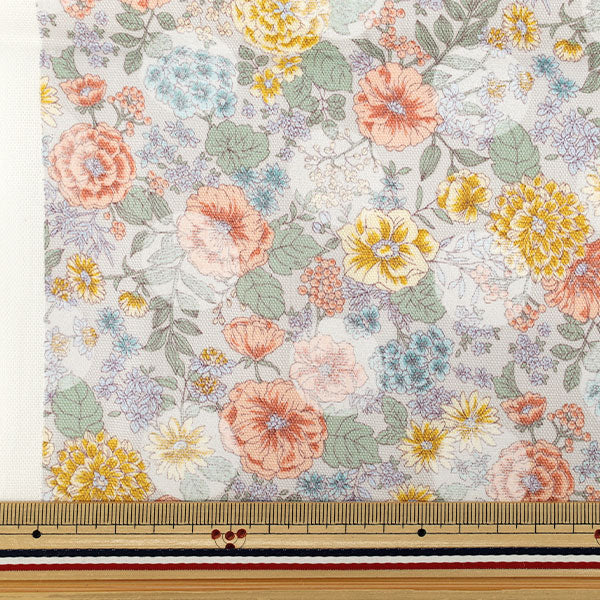 Stoff "Oxford Blumen undPolka-PunkteSerenade von Stoffstück Ungefähr 110×50cm CCOCO-2550-2A Grau"