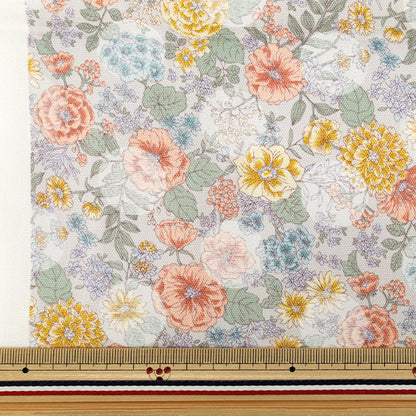 Stoff "Oxford Blumen undPolka-PunkteSerenade von Stoffstück Ungefähr 110×50cm CCOCO-2550-2A Grau"