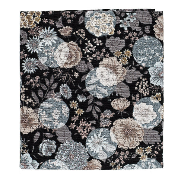Stoff "Oxford Blumen undPolka-PunkteSerenade von Stoffstück Ca. 110×50cm CCOCO-2550-2E Schwarz"