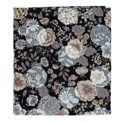 Stoff "Oxford Blumen undPolka-PunkteSerenade von Stoffstück Ca. 110×50cm CCOCO-2550-2E Schwarz"