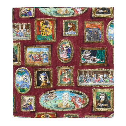 生地 『アートダニャ 50cmカットクロス 西洋絵画風 レッド 約110×50cm C2025-1S-RD』