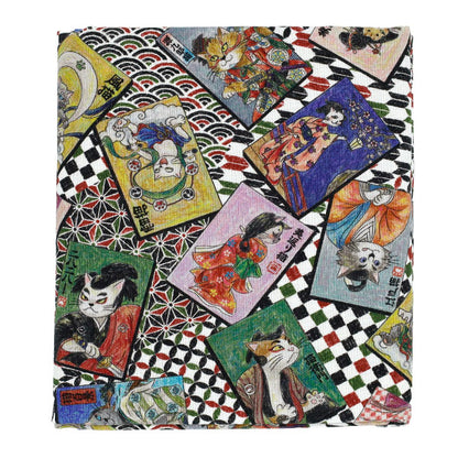 生地 『アートダニャ 50cmカットクロス 浮世絵風 ホワイト 約110×50cm C2025-3S-WH』