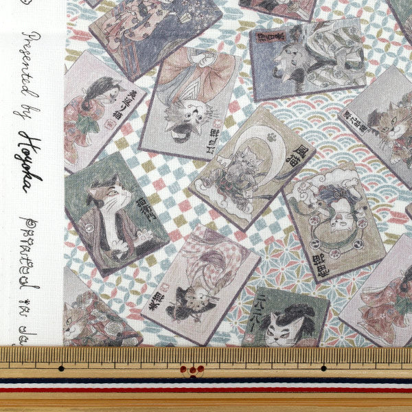 生地 『アートダニャ 50cmカットクロス 浮世絵風 グレー 約110×50cm C2025-3S-GY』