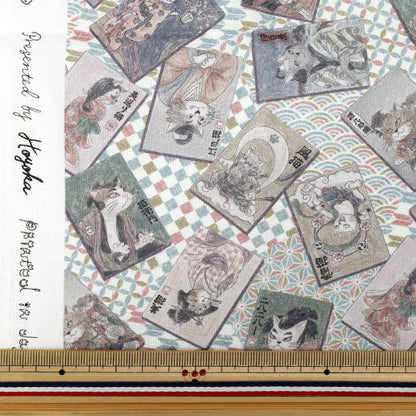 生地 『アートダニャ 50cmカットクロス 浮世絵風 グレー 約110×50cm C2025-3S-GY』