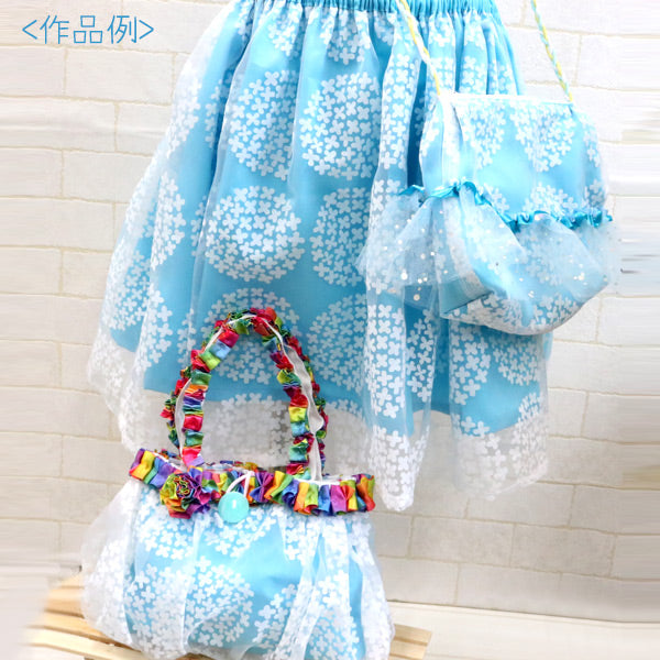 Ткань 『ОпалОтрезанная ткань Маленький цветочный узор белый C-RAM-OB-2 2M Wear'