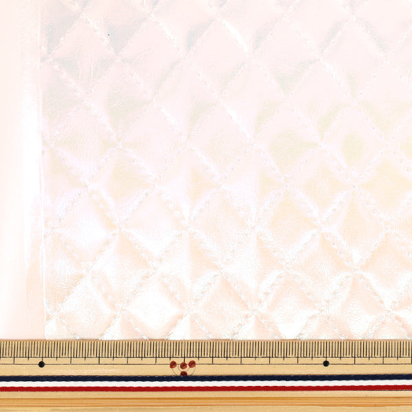 Tela "Cuero sintético aurora al estilo de colcha"cortada Tela Aprox. 65 cm x 40 cm White C40-2505-23"