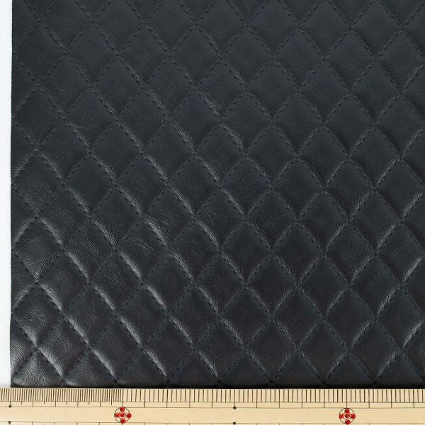 Stoff „Gestepptes Kunstleder.“Stoffstück Ca. 65 cm x 40 cm Schwarz C40-2503-1"