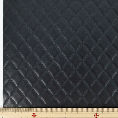 Stoff „Gestepptes Kunstleder.“Stoffstück Ca. 65 cm x 40 cm Schwarz C40-2503-1"
