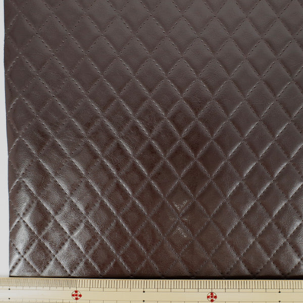 織物 绗缝手感皮剪布 约65cm×40cm深褐色C40-2503-2"