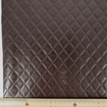 織物 绗缝手感皮剪布 约65cm×40cm深褐色C40-2503-2"
