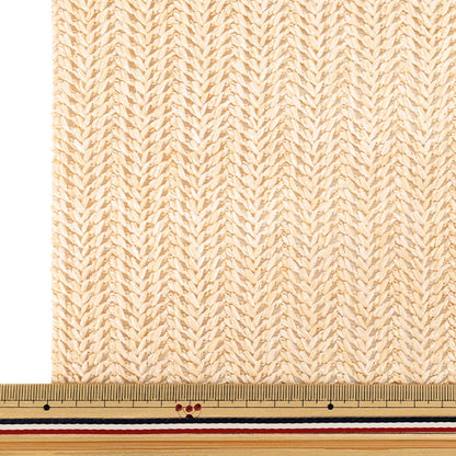 生地 『バスケットファブリック カットクロス 約130×48cm 薄ベージュ YGC-91000-1A』