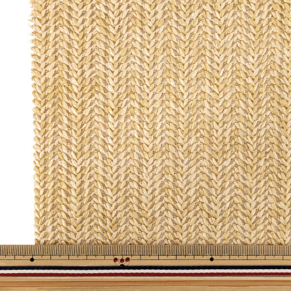 生地 『バスケットファブリック カットクロス 約130×48cm 薄ベージュ YGC-91000-1B』