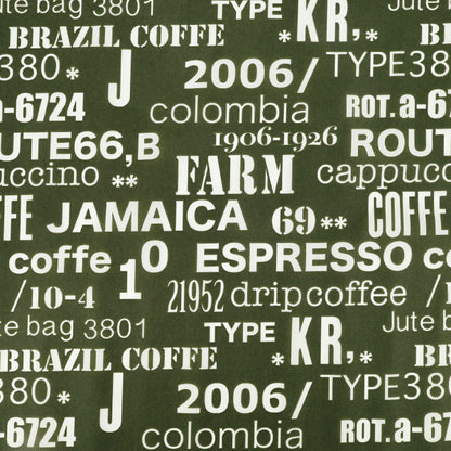 Fabric "nylonOxfordPrint M size Cut Cloth English letters Green C-80012-2C”
