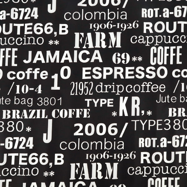 Fabric "nylonOxfordPrint M size Cut Cloth English letters black C-80012-2E”