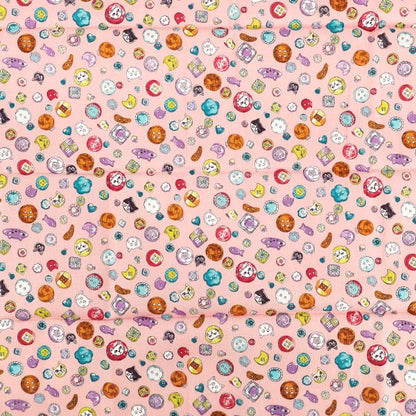 천・원단 "귀엽다.소잉 버튼 컷 천 약 110×50cm 핑크 CCOCO-2602-1C』