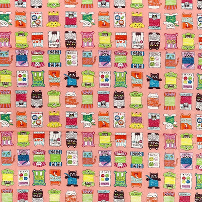 천・원단 "귀엽다.소잉 실감기 컷 천 약 110×50cm 핑크 CCOCO-2602-2B』