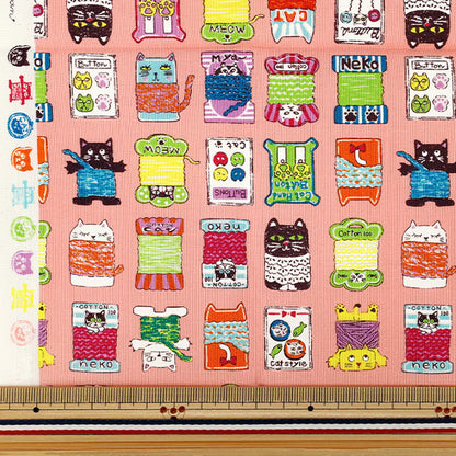 천・원단 "귀엽다.소잉 실감기 컷 천 약 110×50cm 핑크 CCOCO-2602-2B』