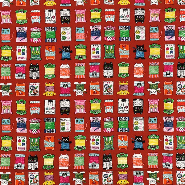 천・원단 "귀엽다.소잉 실감기 컷 천 약 110×50cm 레드 CCOCO-2602-2D』