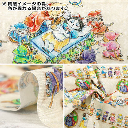 천・원단 "페어리 테일 다냐 컷 천 약 110×50cm 백설공주 퍼플 C2026-7S-PP』