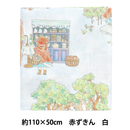 천・원단 "페어리 테일 다냐 컷 천 약 110×50cm 아카즈킨 화이트 C2026-8S-WH』
