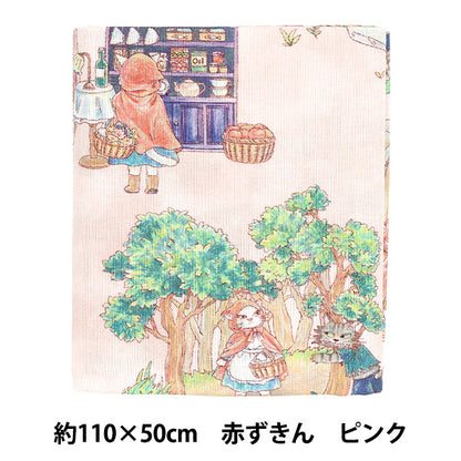 천・원단 "페어리 테일 다냐 컷 천 약 110×50cm 아카즈킨 핑크 C2026-8S-PI』