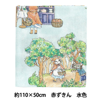 천・원단 "페어리 테일 다냐 컷 천 약 110×50cm 아카즈킨 라이트 블루 C2026-8S-SA』