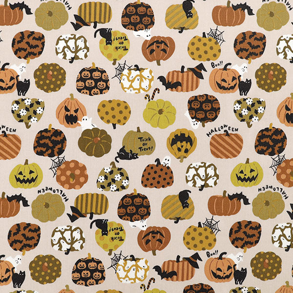 Stoff "Scare Druck Halloween Stoffstück Ca. 108 cm x 50 cm Hellbraun C-SP6515-2A''