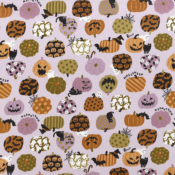 الأقمشة "طبعة التخويف Halloween قماش مقطوع تقريبا. 108 سم × 50 سم أرجواني ناعم C-SP6515-2B”