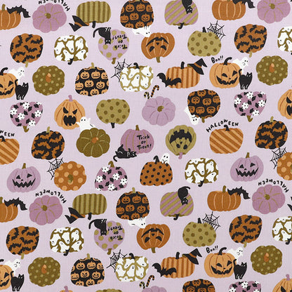الأقمشة "طبعة التخويف Halloween قماش مقطوع تقريبا. 108 سم × 50 سم أرجواني ناعم C-SP6515-2B”