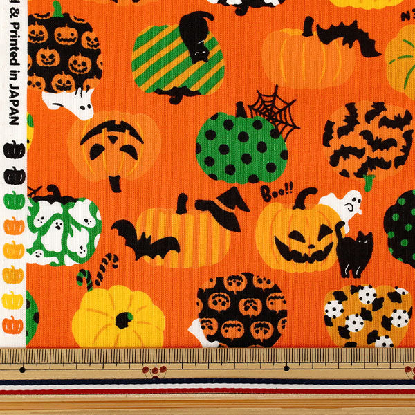 Tissu "tissu à armure toile Halloween Tissu coupé Env. 108 cm x 50 cm Orange C-SP6515-2C”