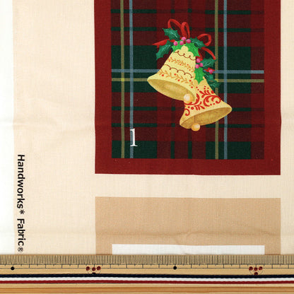 Stoff "Scare Druck Weihnachts-Advents-KordelzugpanelStoffstück Ca. 110×73cm C-XC10754"