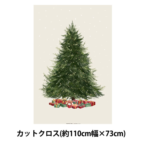 織物 "平紋機織物 聖誕樹板剪布 約。 110×73cm C-XC10755"