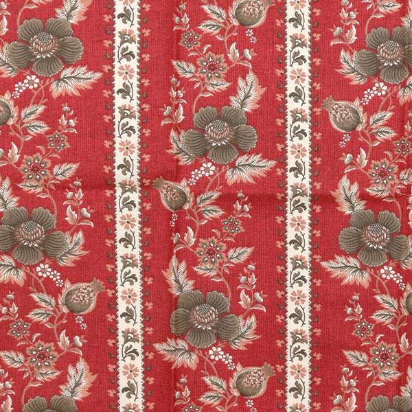 Fabric 『Quilting Cut Cloth Approx. 33cm x 50cm Bell Fleur Red C-DG10650S-A"