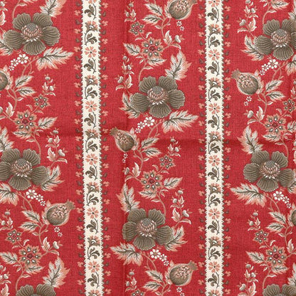 Fabric 『Quilting Cut Cloth Approx. 33cm x 50cm Bell Fleur Red C-DG10650S-A"