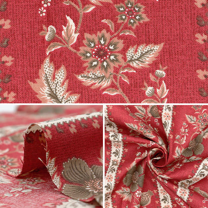 Fabric 『Quilting Cut Cloth Approx. 33cm x 50cm Bell Fleur Red C-DG10650S-A"