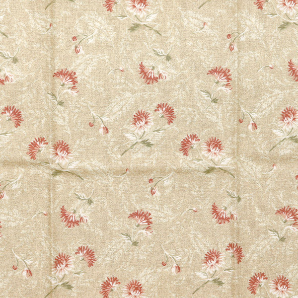 Fabric 『Quilting Cut Cloth Approx. 33cm x 50cm Chrysantheme Pink Beige C-DG10652S-A"