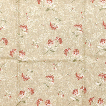Fabric 『Quilting Cut Cloth Approx. 33cm x 50cm Chrysantheme Pink Beige C-DG10652S-A"