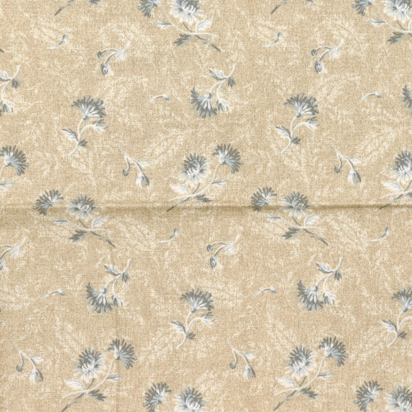 Stoff 『Steppung Stoffstück Ca. 33 cm x 50 cm Chrysanthemenblau Beige C-DG10652S-D"