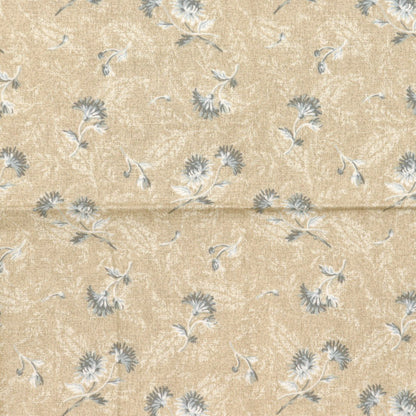 Stoff 『Steppung Stoffstück Ca. 33 cm x 50 cm Chrysanthemenblau Beige C-DG10652S-D"