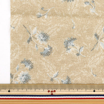 Stoff 『Steppung Stoffstück Ca. 33 cm x 50 cm Chrysanthemenblau Beige C-DG10652S-D"