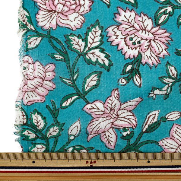 生地 『インドボイルプリント ミニカットクロス 約48×50cm PW-RAVOI-26Q』