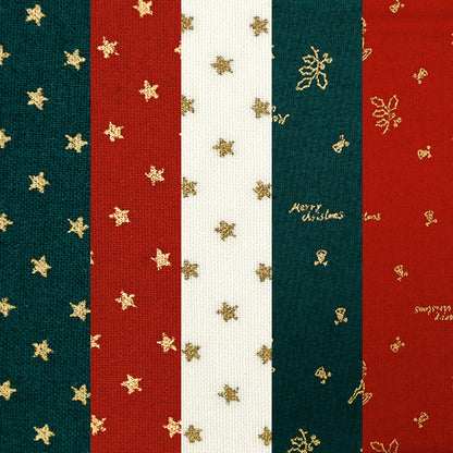 Fabric ``Christmas print Cut Cloth Pack of 5 approximately 33 x 50cm 7113-1-5"