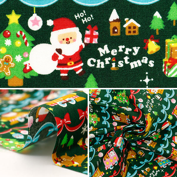 生地 『パッチワーク カットクロス 約33cm×50cm クリスマスプリント