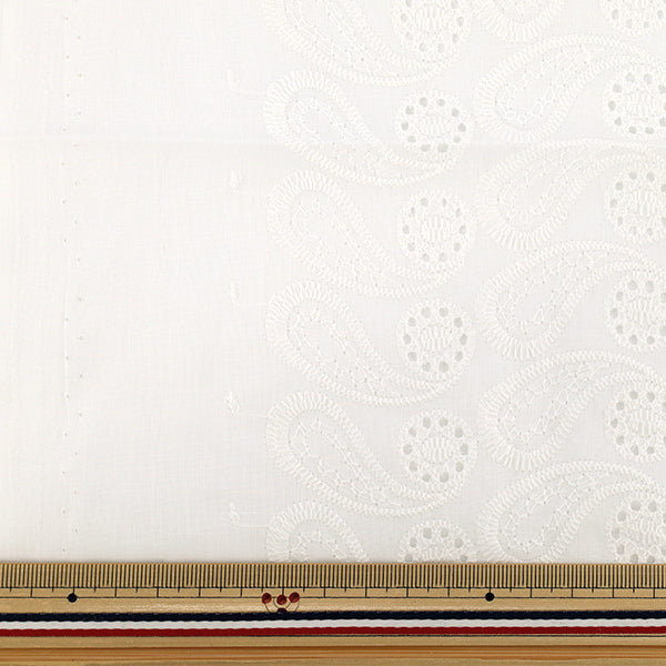 生地 『綿レース カットクロス 約63cm×50cm ホワイト CD007-001』