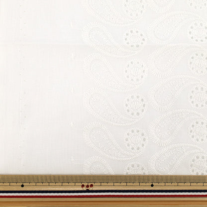 生地 『綿レース カットクロス 約63cm×50cm ホワイト CD007-001』