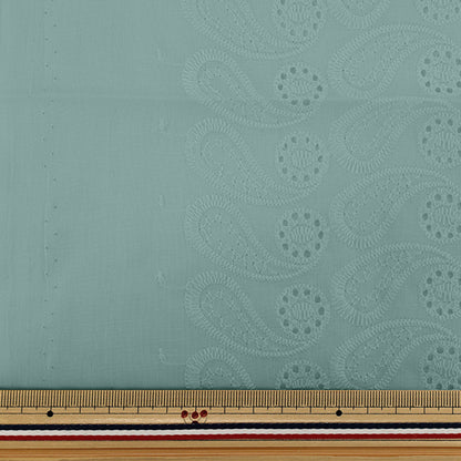 織物 "棉花花边 剪布 约63cm×50cm蓝绿色CD007-75K”