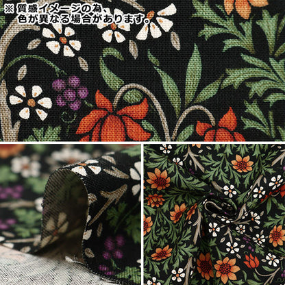 【数量5から】 生地 『コットンキャンバス 花柄 D KTS6994-D』 COTTON KOBAYASHI コットンこばやし 小林繊維